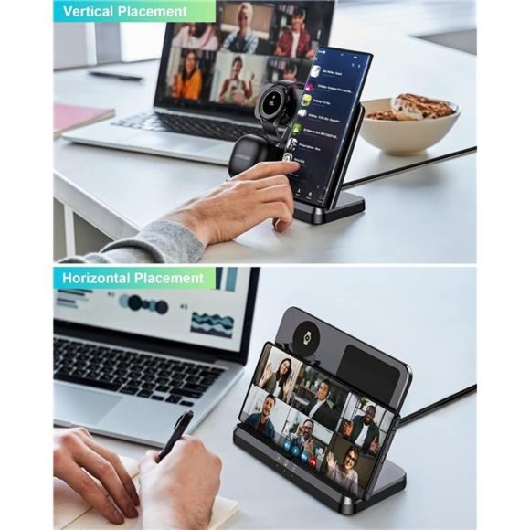 Wireless Charging Station for Samsung and Android 3 in 1 Fast Charger - Picture 4 of 6